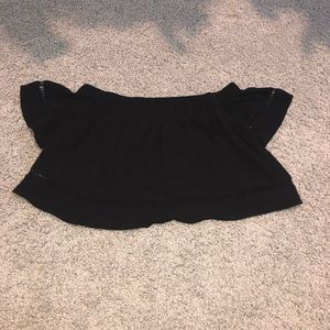 Forever 21 black off the shoulder tee.